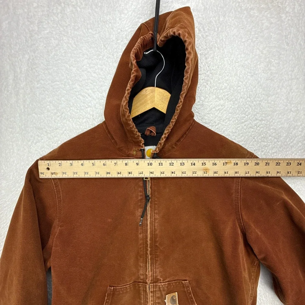 Carhartt Active Jacket Thermal Lined Mens Medium J160 CLY Clay Red Distressed - Picture 8 of 16
